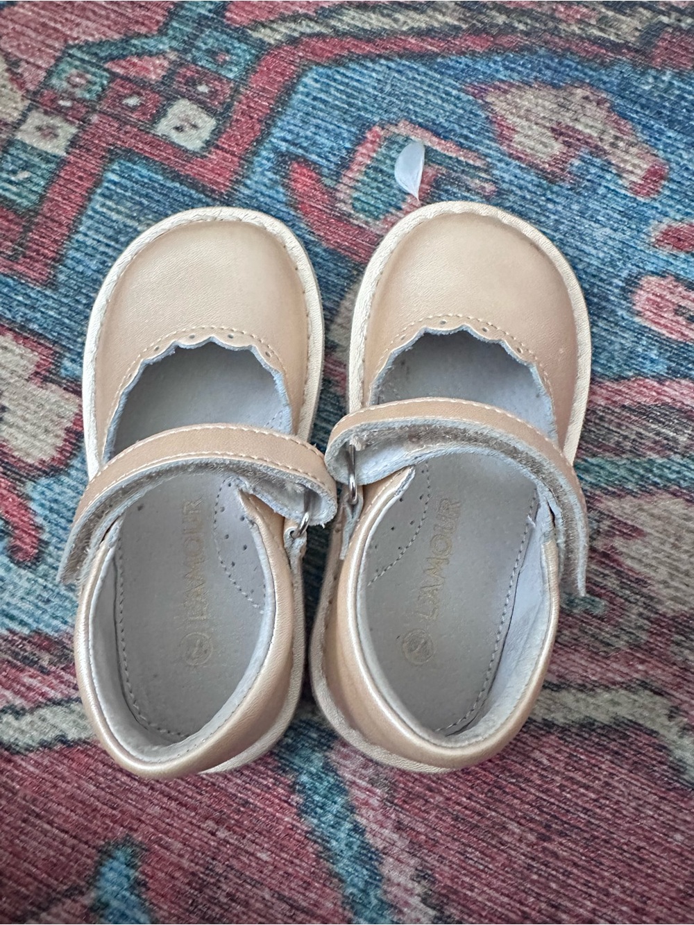 Toddler Mary Jane Shoes in Light Peach
